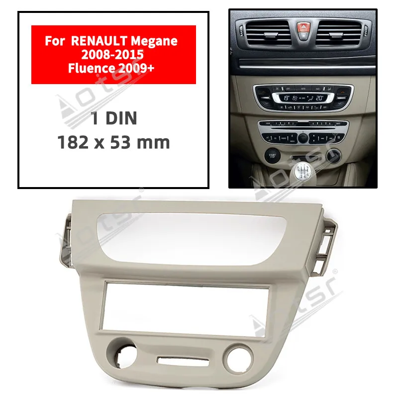 

11-418 Top Quality Radio Fascia For RENAULT Megane 2008 - 2015 Fluence 2009+ Beige Stereo Fascia Dash CD Trim Installation Kit