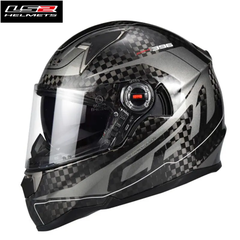 LS2 FF396 из углеродистого волокна с полным покрытием уход за кожей лица moto rcycle шлем мужские гонки moto Casco capacete ls2 шлем с двойным объективом ECE Сертификация