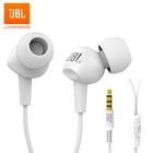 Проводные стереонаушники JBL C100Si, музыкальные наушники с насыщенными басами, Спортивная Hi-Fi гарнитура для бега, гарнитура для звонков с микрофоном, 3,5 мм