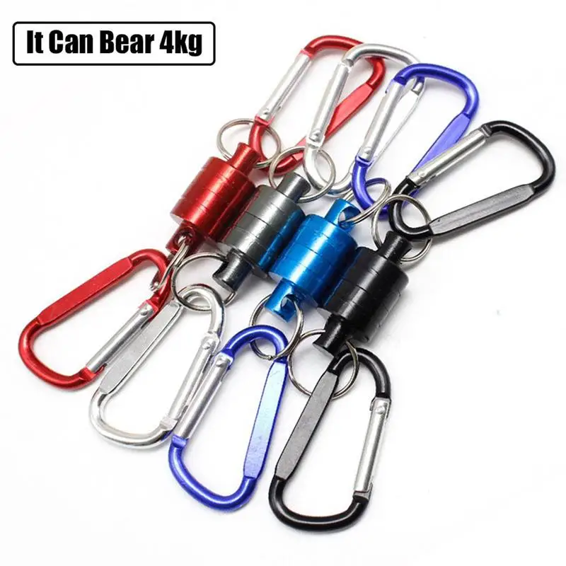 

Camping Supplies Strong Magnetic Carabiner Portable Outdoor Release Lanyard Fishing Tool Keychain Snap Clip Lock Buckle Hook