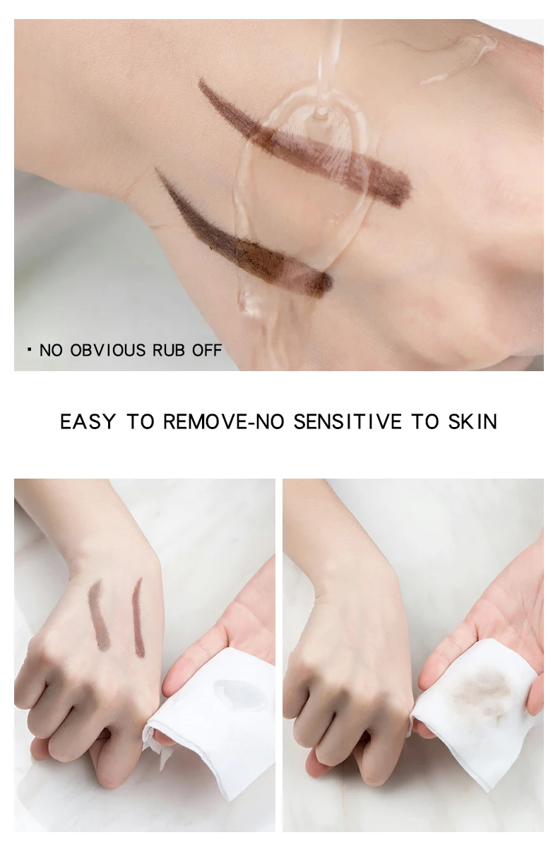 Двухголовая Супер тонкая кисть для бровей карандаш стойкий водонепроницаемый