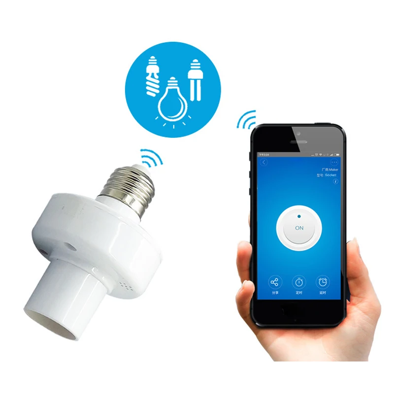 AC100-250V E27 светодиодный Wifi светильник лампочка Smart APP держатель гнезда цоколя