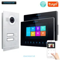 HOMSECUR Tuya 7" WIFI Video Door Phone Intercom System With Recording For 2 Families (Kit/Monitor/Camera for Optional)