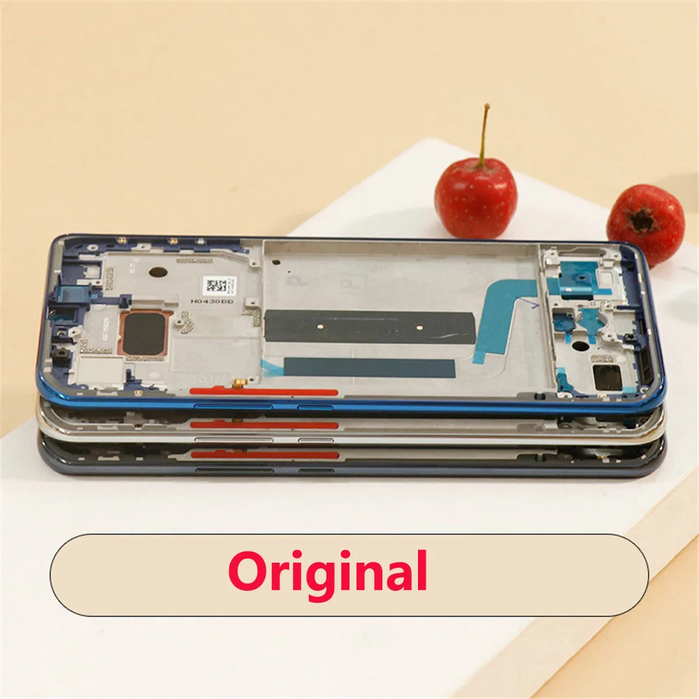 original front frame for xiaomi mi 10 lite mobile phone accessories front housing lcd frame bezel plate parts free global shipping