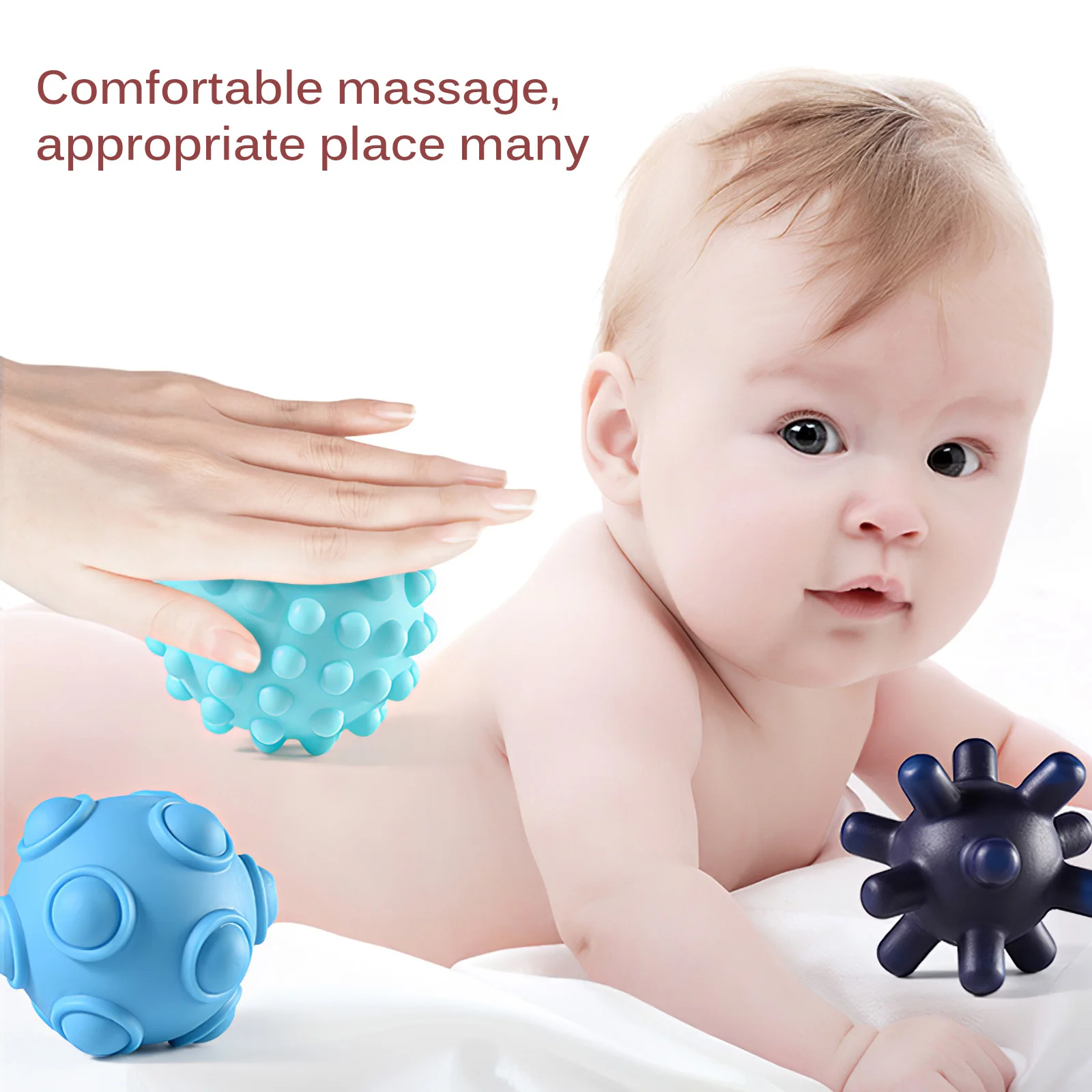 

Rubber Textured Kids Toys Balls Multi Tactile Balls Toy Set Senses Developping Training Massage Touch Ball Hand Catch The Ball