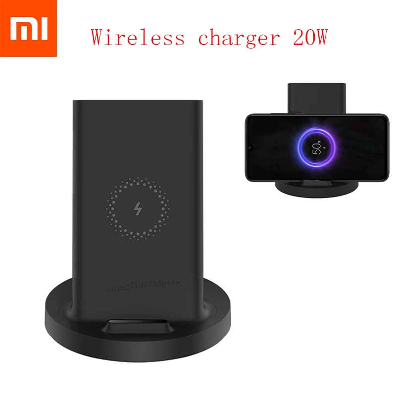 Оригинальное вертикальное Беспроводное зарядное устройство Xiaomi 20 Вт с