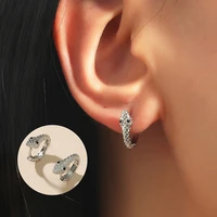 european and american retro creative snake shaped earrings simple fashion personality punk popular metal earrings