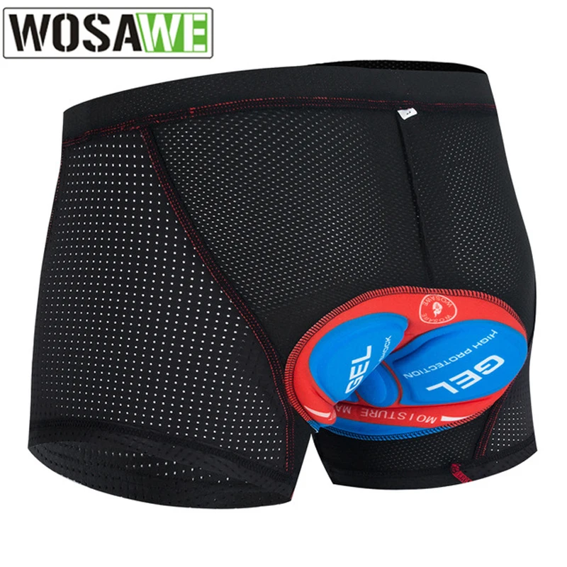 

WOSAWE Men's Bicycle Shorts Mountain Bike Riding Bicycle Shockproof Shorts Breathable Mesh Quick Drying Breathable Underwear