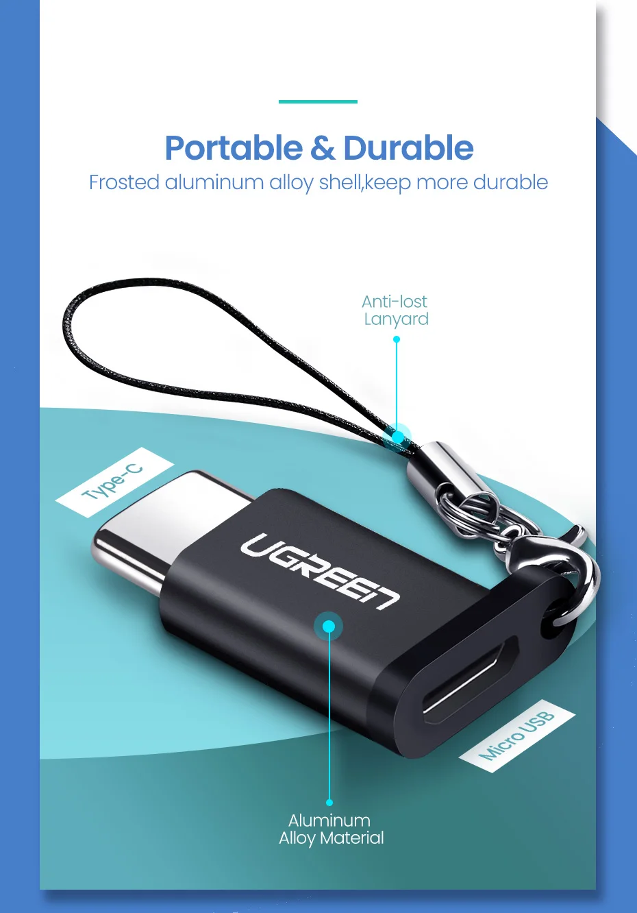 Ugreen usb c зарядное устройство usb type c штекер micro usb Женский адаптер зарядный кабель конвертер для samsung huawei xiaomi otg Android