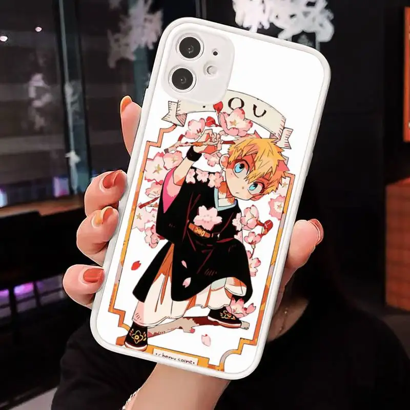 

Anime Hanako kun cute sweet Phone Case Matte transparent For White iPhone 12 Mini 11 Pro XR XS Max 7 8 Plus X Back Cover