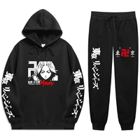 anime tokyo revengers autumn and winter new products mens and womens hoodie sweatpants suit fashion street hip hop suit set
