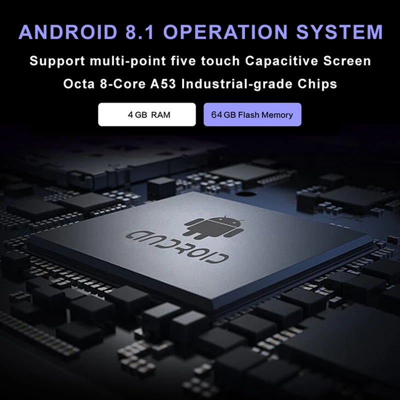 Android 8 1 4 + 64G Автомобильный GPS навигатор Радио Стерео тире мультимедийный плеер