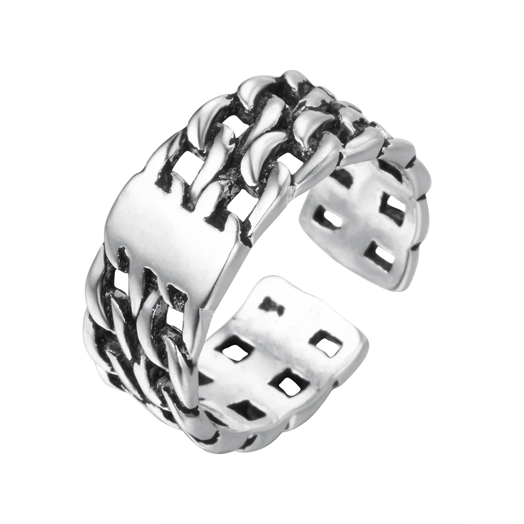Большое винтажное открытое большое кольцо в стиле ретро для женщин и мужчин панк