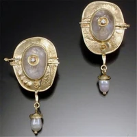 classic charm vintage pearl dangle earrings for women long charm earrings brincos boucle doreille 2020 female wedding jewelry