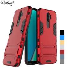 Wolfsay For Cover Oppo A5 2020 Case Oppo A5 2020 Shockproof Hybrid Stand Silicone Armor Back Case For Oppo A5 2020 Phone Cover