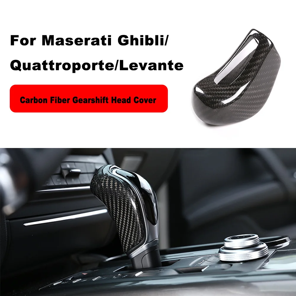 

For Maserati 13-18 Levante President Geberit Modified Real Carbon Fiber Shift Knob Shell Gear Back Cover Shell