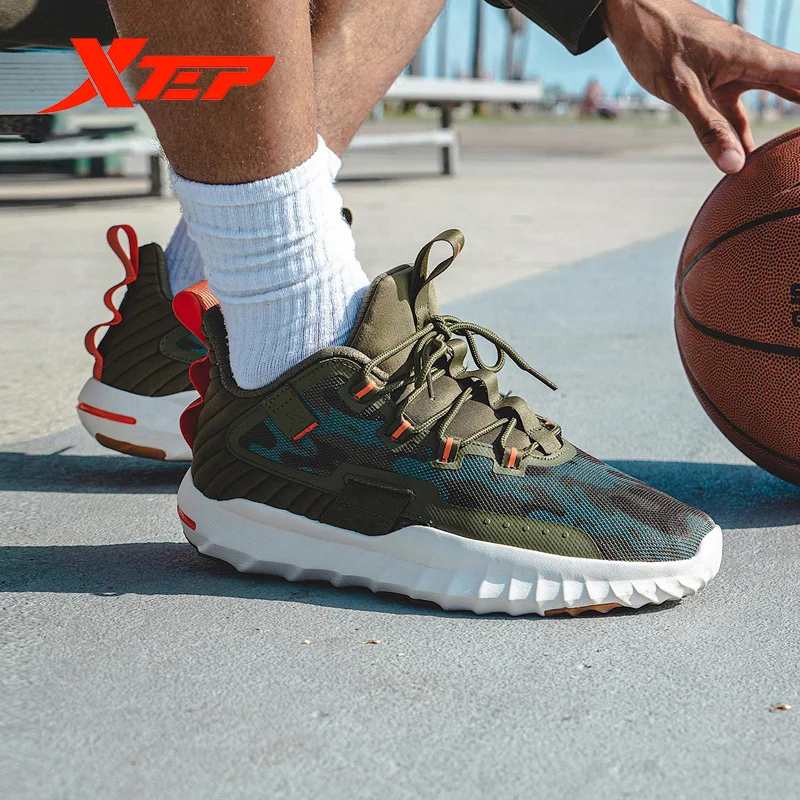 Xtep мужские баскетбольные кроссовки бесплатная доставка Осенние новые дышащие