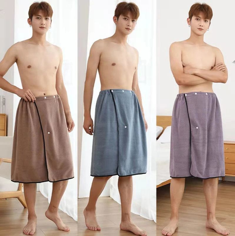 

Man Wearable bath towel BF Bath Towel With Pocket Magic Microfiber Soft Swimming Beach Towel Blanket 70x140 Men's Soft Bathrobes