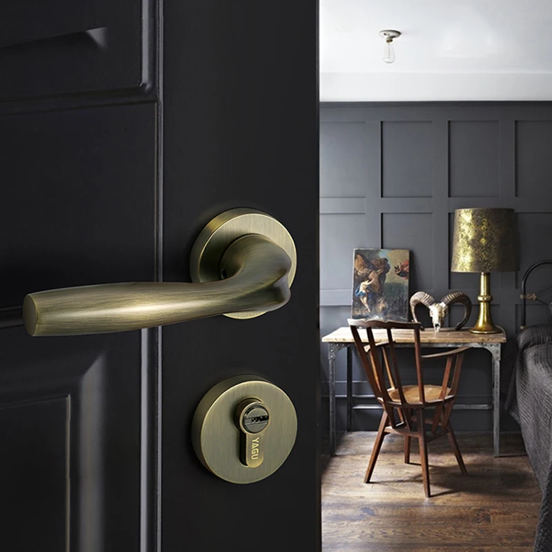 Дверной замок из цинкового сплава простой для межкомнатных дверей твердого