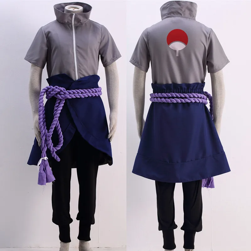 Аниме шиппууден Наруто Косплей Учиха Саске костюмы 4 взрослых унисекс Необычные
