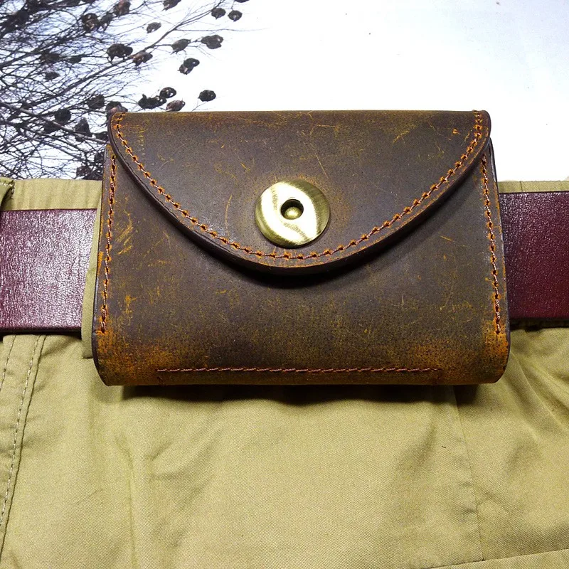 Поясная мини сумка blongk кожаный маленький кошелек для мелочи и карт чехол