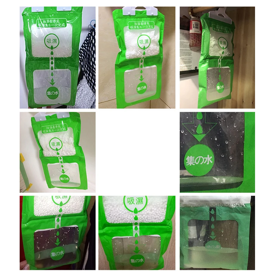 

Closet Dehumidifier Bags Hanging Moisture Absorber Bag For Home Wardrobe Household Desiccant 200g/100g/80g