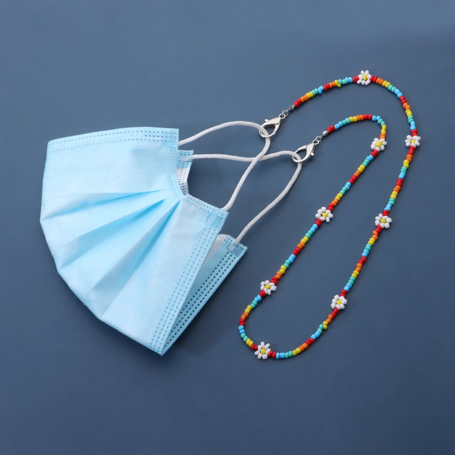 

2020 Chic fashion flower rice bead eyeglass chain fashion Women mask Chain Holder Necklace Jewelry