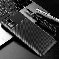 for samsung galaxy a51 a71 cases soft silicone tpu case carbon fiber armor phone case cover for galaxy a71 a51 frame shockproof