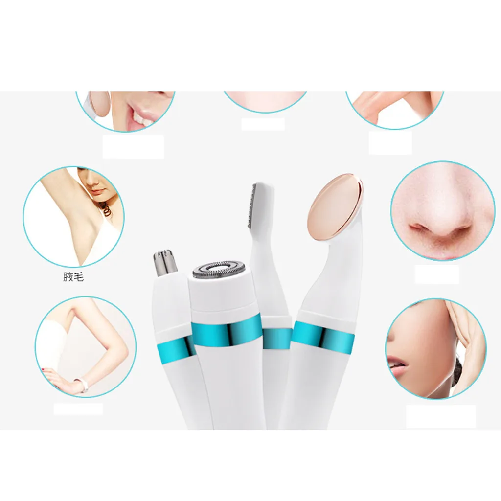 Женский Электрический эпилятор 4 в 1 электробритва для волос электрический