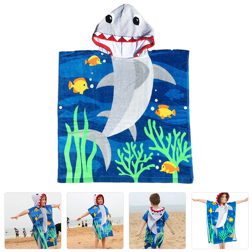 

1pc Baby Hooded Bathing Cloak Household Cartoon Children Bathing Towel