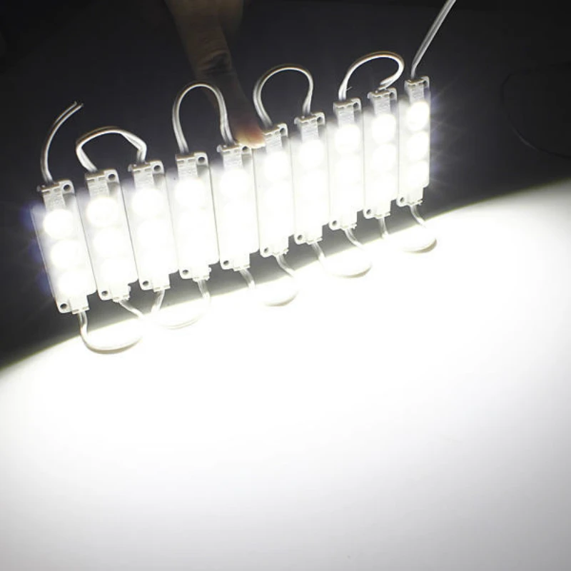 10 шт./лот светодиодный модуль свет литья Водонепроницаемый 3LED 5630 SMD белый/теплый