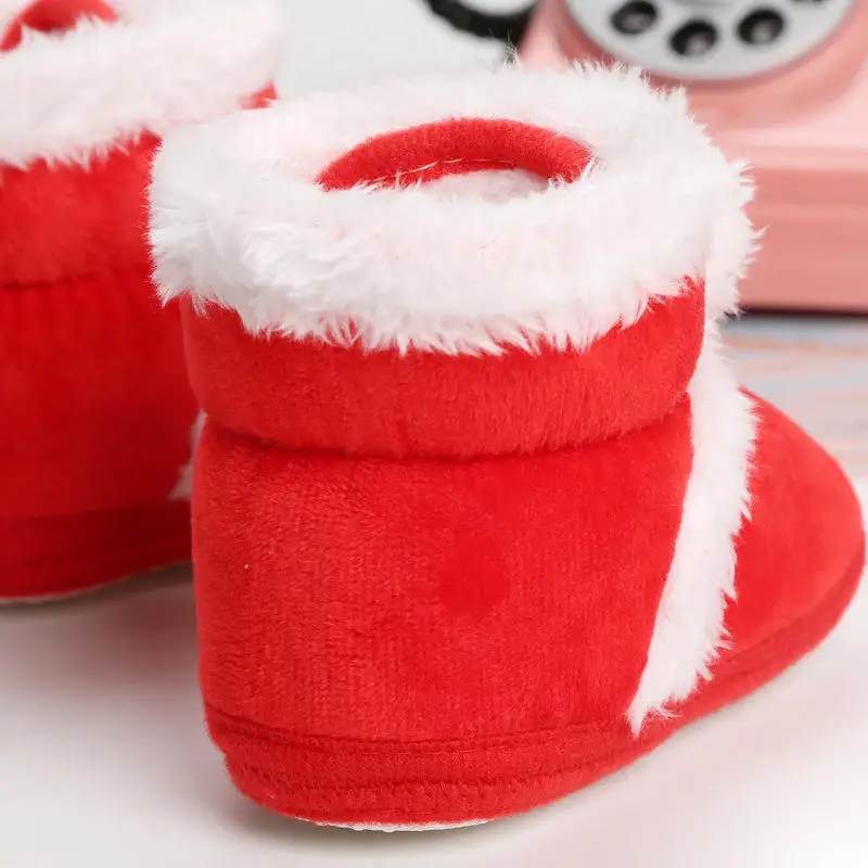 

2019 Infant Toddler Shoes Newborn Soft Soled Plush Boots Baby Boys Girls Autumn And Winter Anti-Slip Cotton Shoes Xmas Gift