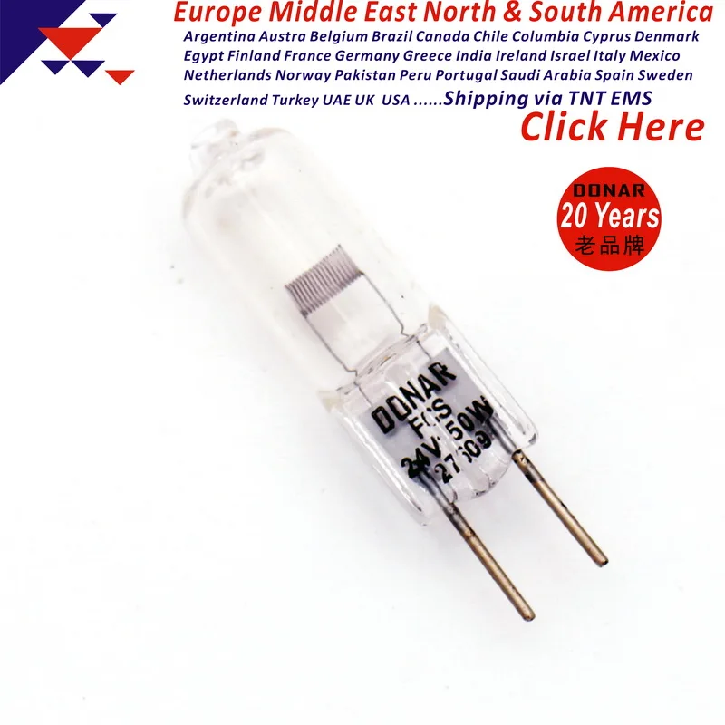 DONAR DN 27509 FCS 24V 150W 64640 hlx 7158 64640hlx 24V150W галогенная лампочка стоматологический