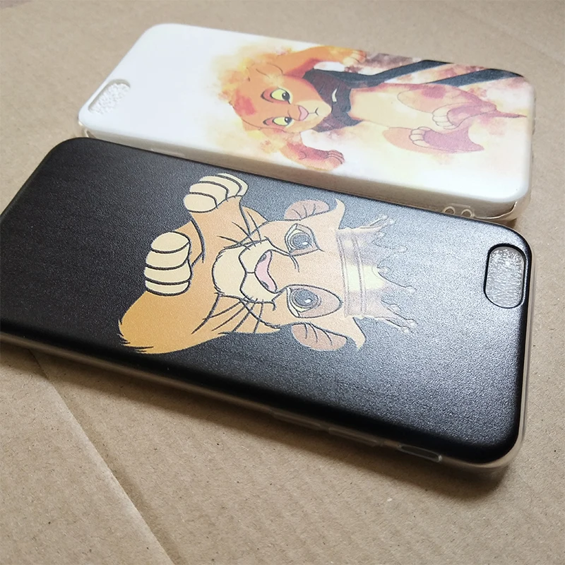 Мягкий силиконовый чехол OUTMIX с изображением короля льва для iPhone 6S 6plus 6 7plus 7 8 8plus 5 5S