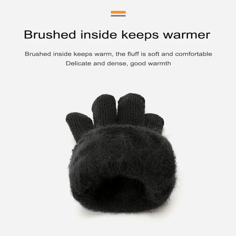 

Cycling Men Gloves Knitted Touch Screen Bicycle Women Autumn Winter Warm Couples Sports Non-Slip Elastic Driving Office Gloves