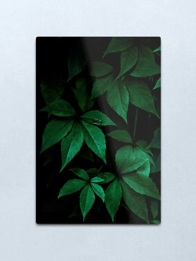 

Dark Leaves 7 Metal Print Tin Sign Bar Home Wall Decor Metal Art Poster