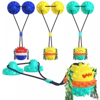 dog rope ball pull toy with suction cup chew tug toys powerful sucker dog toy molar teeth resistant to bite ball toothbrush toys