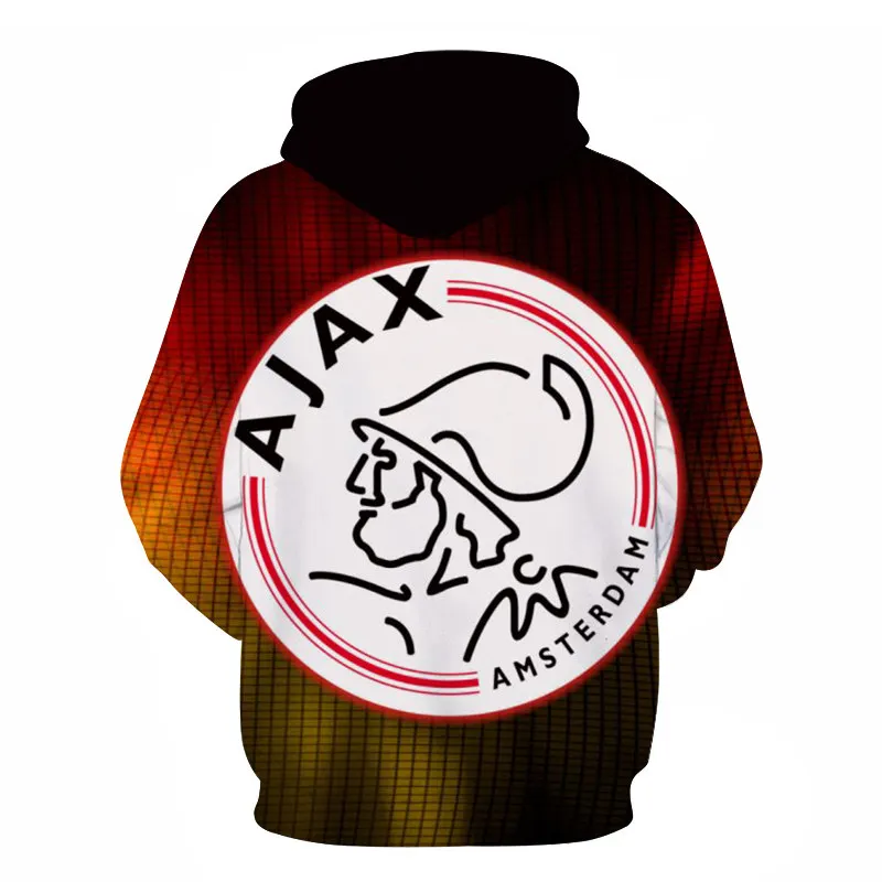 Мужская толстовка с капюшоном Ajax Повседневный пуловер 3D принтом в стиле хип-хоп