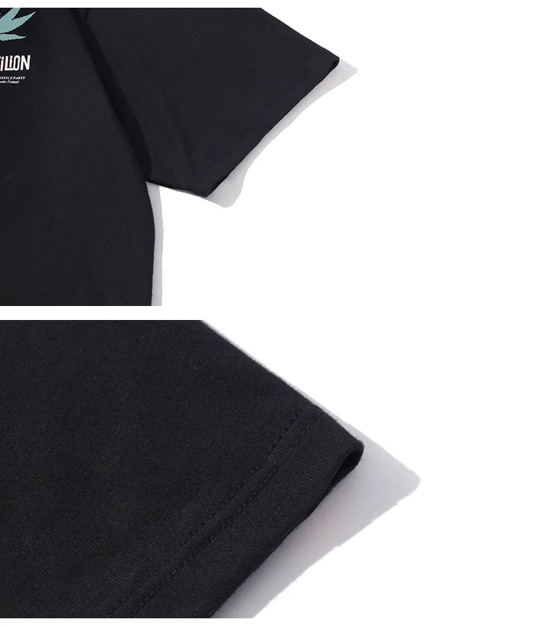 

2020 Summer New All-Cotton T-shirt Men's Exquisite Maple Leaf Printed T-shirt Boy Loose Fashion Short Sleeve Mens Streetwear