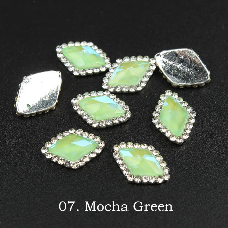 10 шт. стиль мокко Кристалл Блеск, 3D металлический сплав для маникюра искусство украшения/амулеты/шпильки, ногти 3d ювелирные изделия