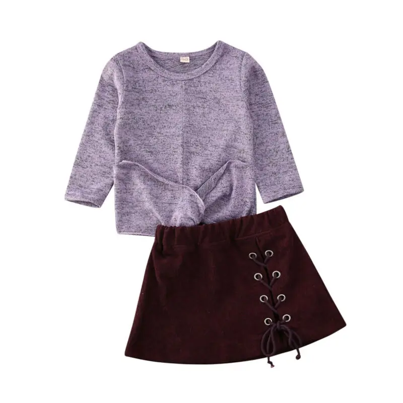 Новый комплект одежды из 2 предметов для маленьких девочек на осень и зиму свитер