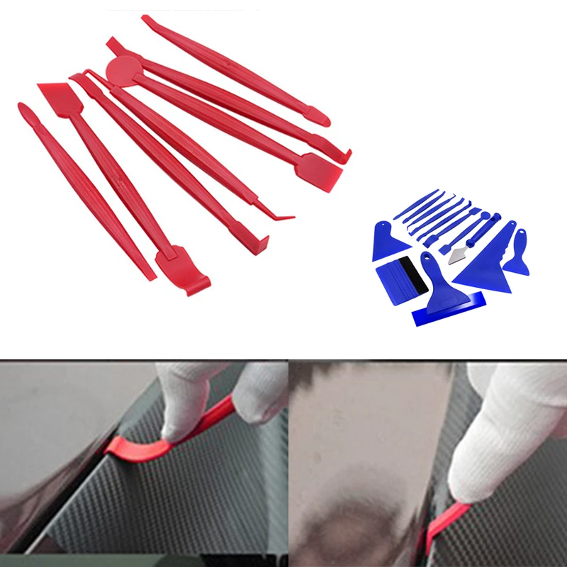 

13/7PCS Car Adhesive Parts Car Felt Scraper Set Vinyl Film Packaging Tools Edge Banding Tools Car Accessories