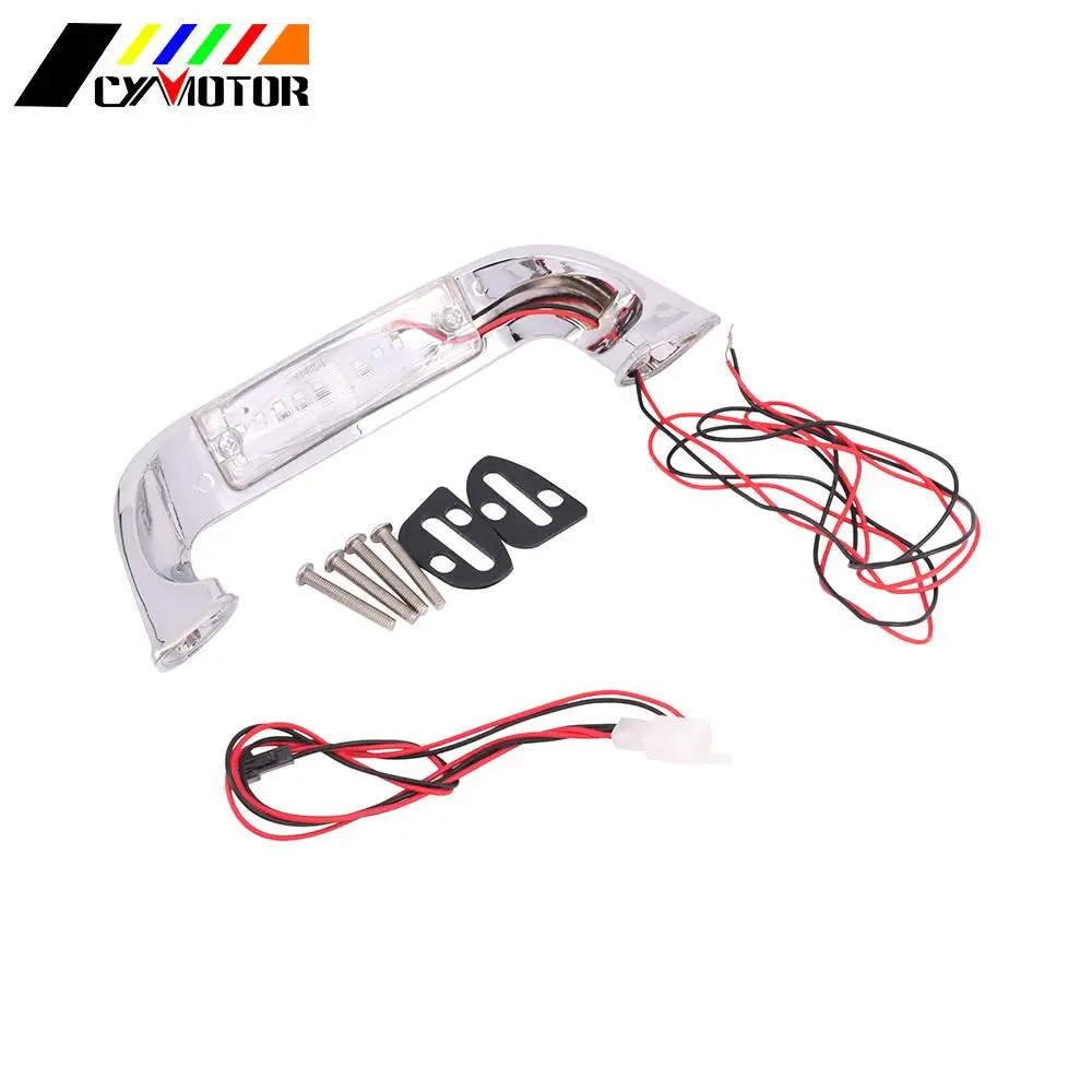 

Motorcycle Chrome Trunk Handle LED Rear Tail Light Rear Pack Run Turn Signal Case For Honda Goldwing GL1800 1800 2001-2016