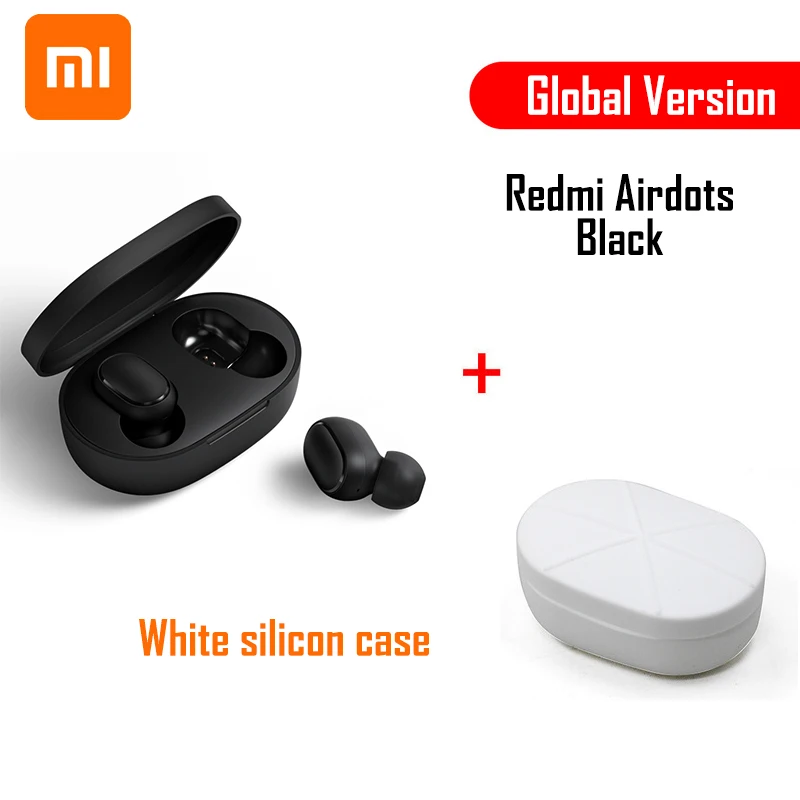 White case Глобальная версия Xiaomi Redmi Airdots TWS Bluetooth наушники стерео бас BT 5,0 Eeadphones с микрофоном свободные Наушники управление AI - Цвет: White case