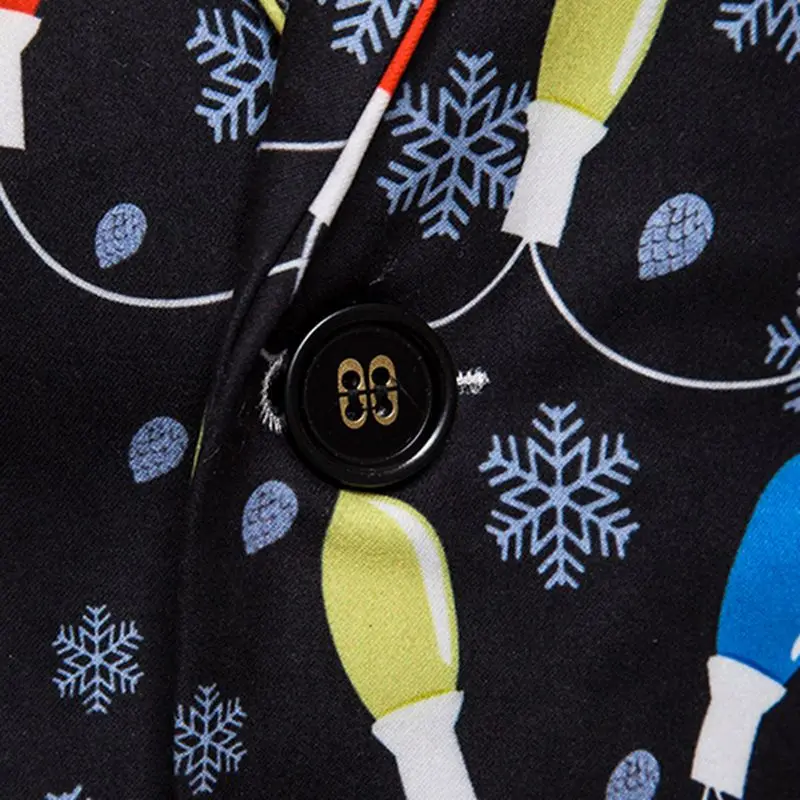 HEFLASHOR мужской Снежный Принт блейзер тонкие вечерние однобортный пиджак с длинным