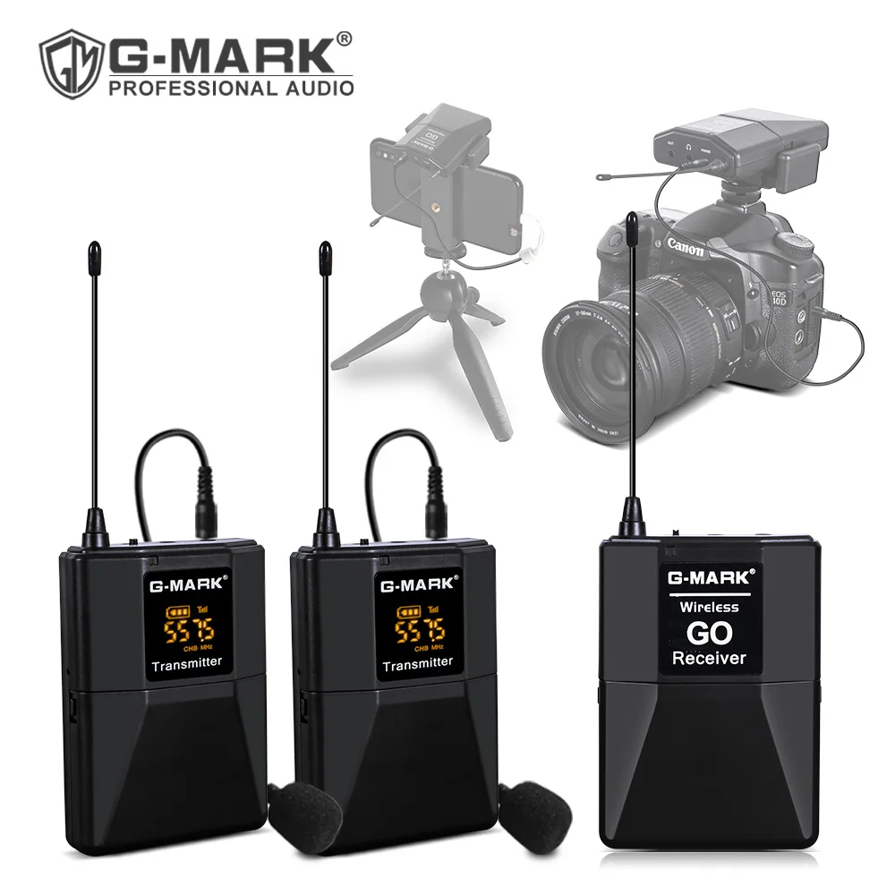 Беспроводной петличный микрофон G-MARK внутриканальный монитор для ASMR DSLR камеры
