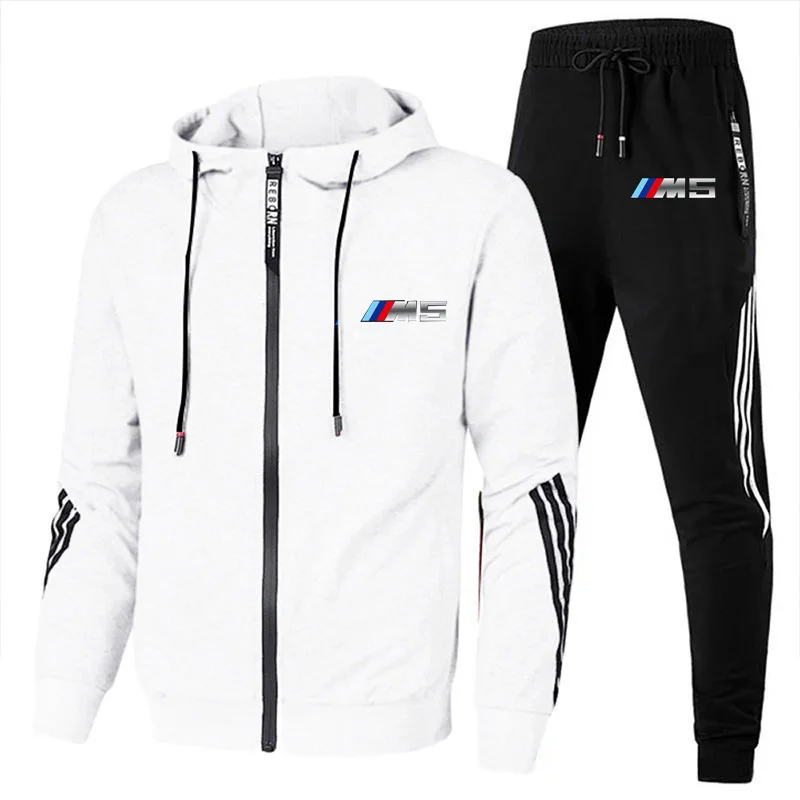 

2021 new trend European Code fashion leisure sports suit fashion hooded zipper couple running sweater pants suit