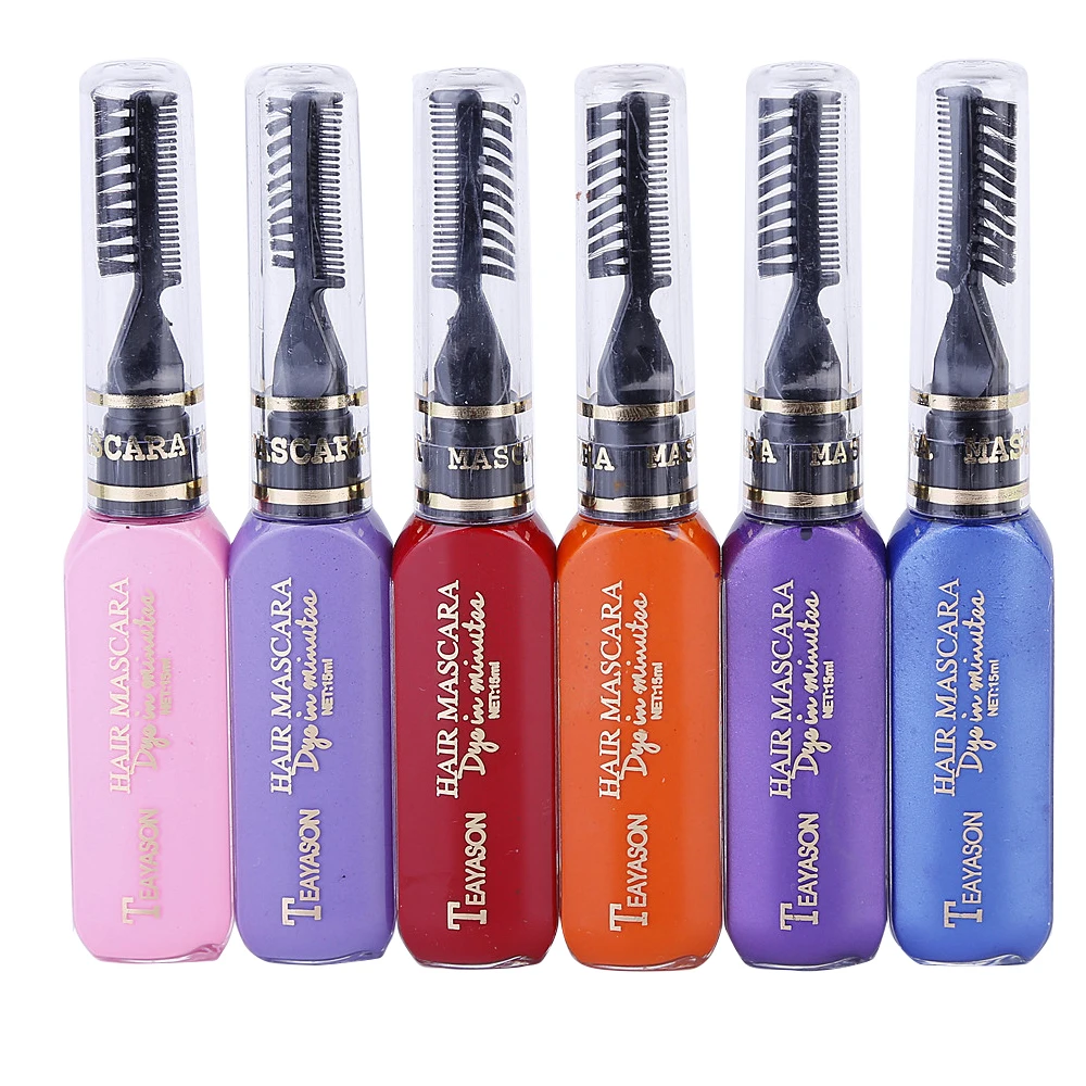 Одноразовая краска для волос 13 цветов временная Нетоксичная сделай сам тушь