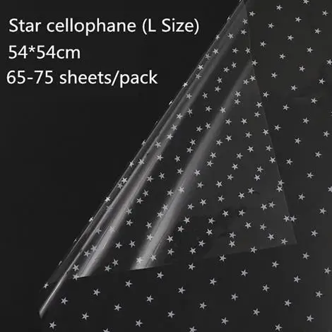 Star L 50 упаковок 3500 листов звезда прозрачная бумага оберточная бумага цветочные ремесла Обертывания DIY целлофановая бумага упаковка Рождественская бумага подарок - Цвет: Star L