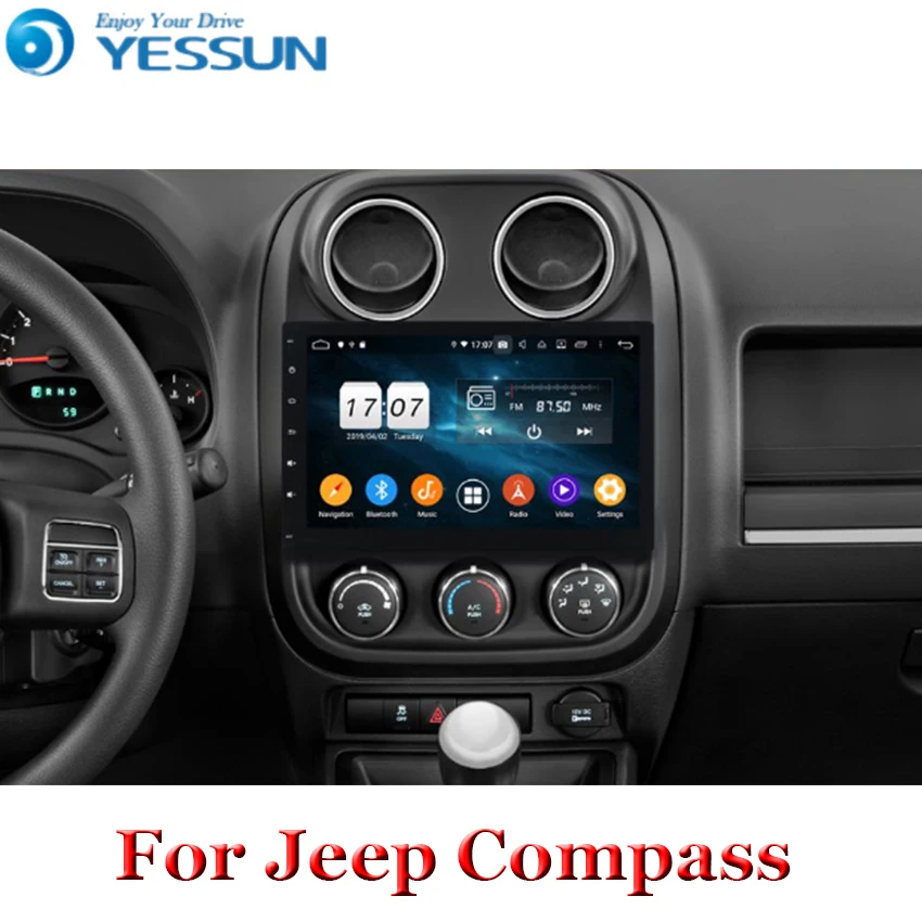 Автомобильный DVD-плеер Android 9 GPS-навигация мультимедиа для Jeep Compass патриот радио